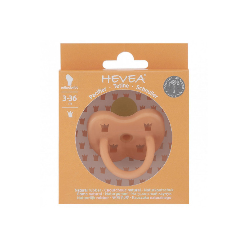 Hevea planet - Napp naturgummi 0 till 3 mån (Cantaloupe)