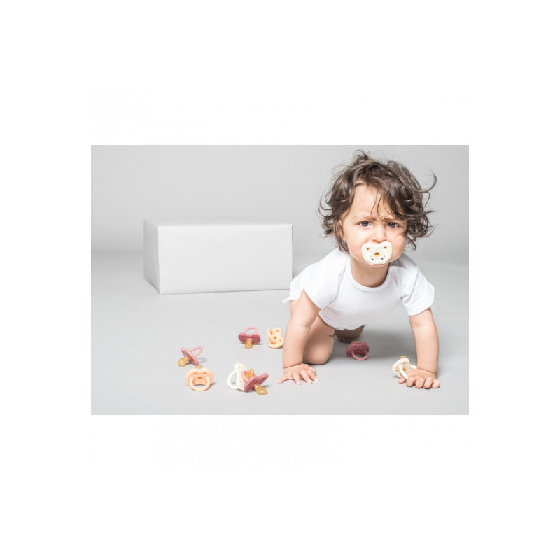 Hevea planet - Napp naturgummi 0 till 3 mån (Cantaloupe)