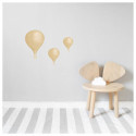 Stickstay - Wallstickers, Ballonger 3-pack Senapsgula