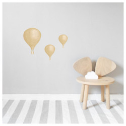 Stickstay - Wallstickers, Ballonger 3-pack Senapsgula