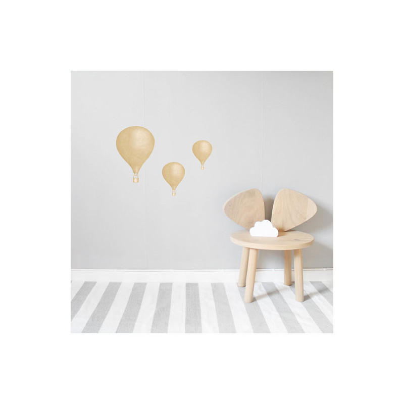 Stickstay - Wallstickers, Ballonger 3-pack Senapsgula