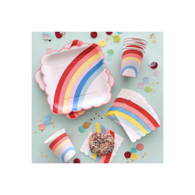 Meri Meri - Engångsmugg regnbåge