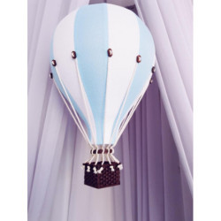 Super Balloon - Luftballong Medium ljusblå / vit