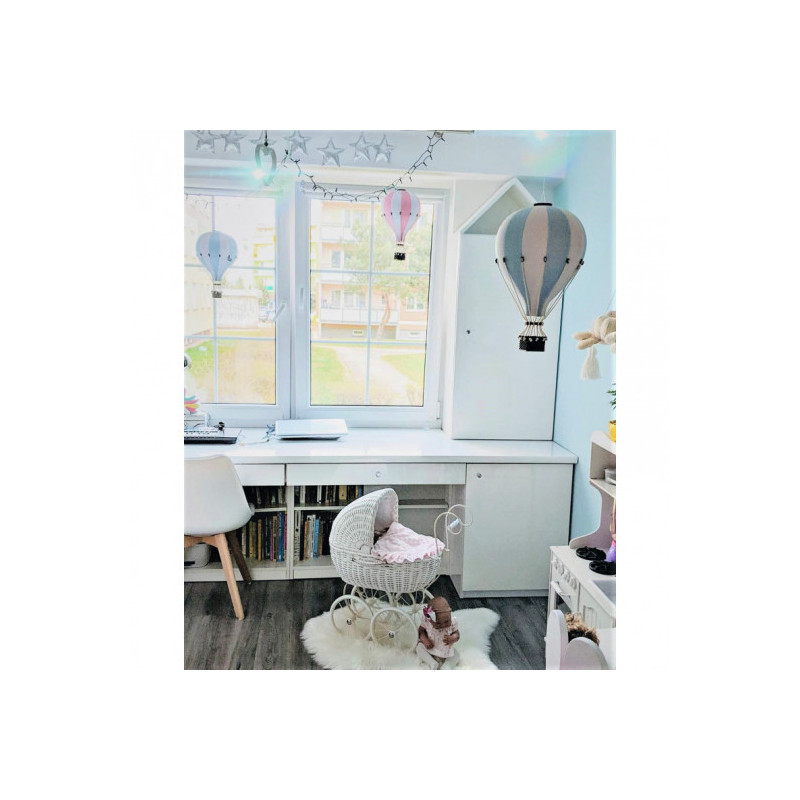 Super Balloon - Luftballong Medium ljusblå / vit