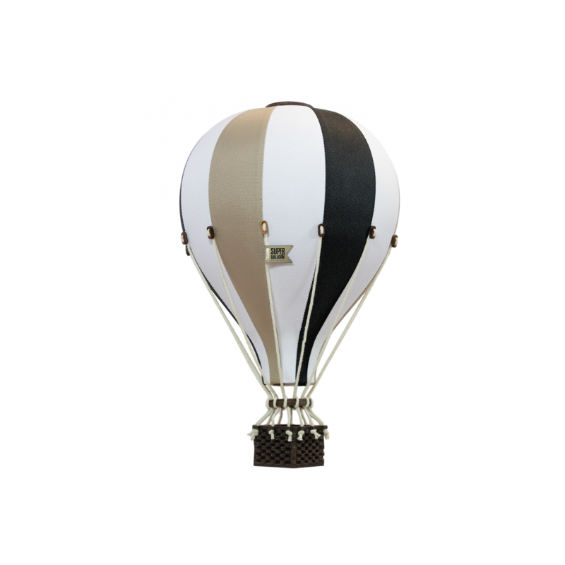 Super Balloon - Luftballong Small svart / vit / beige