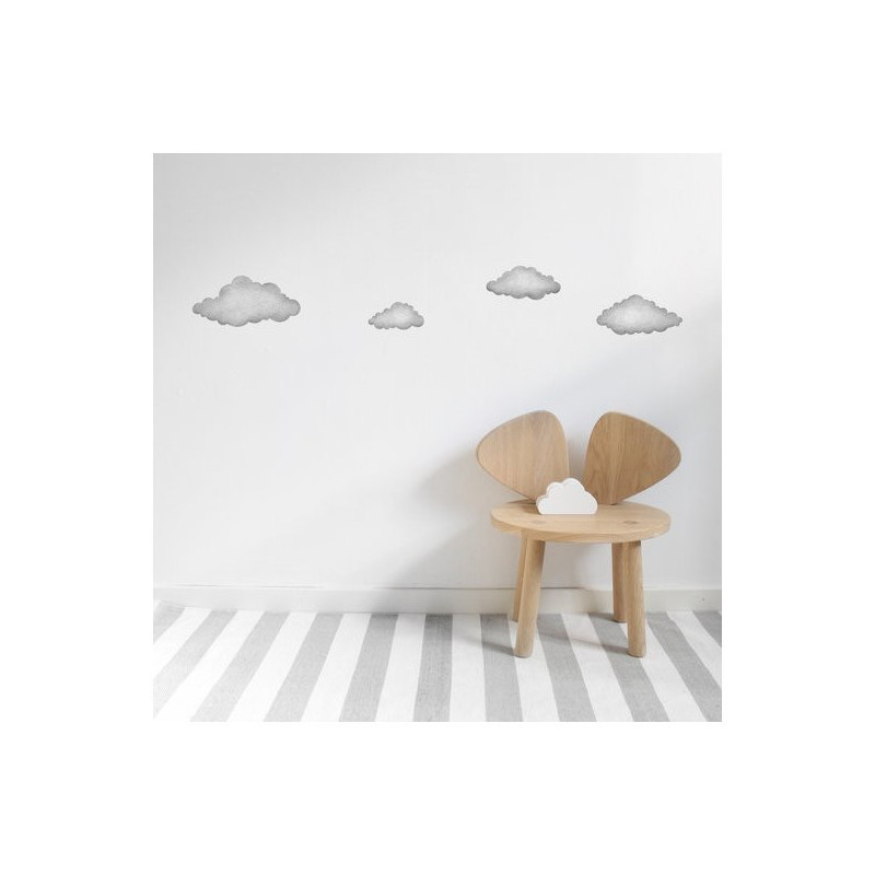 Stickstay - Wallstickers, Moln Grafitgrå