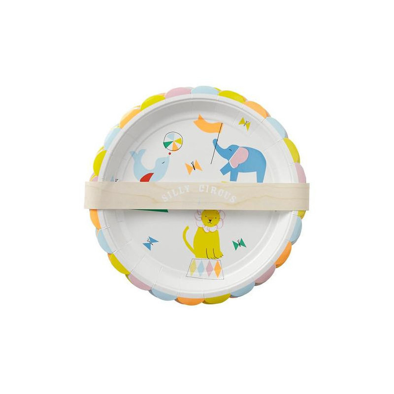 Meri Meri - Silly Cirkus engångstallrikar