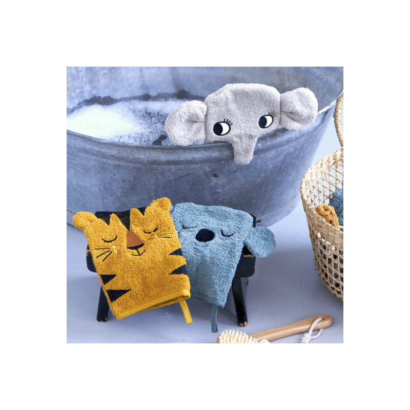 Roommate - Wash Gloves, Koala/Tiger/Elefant