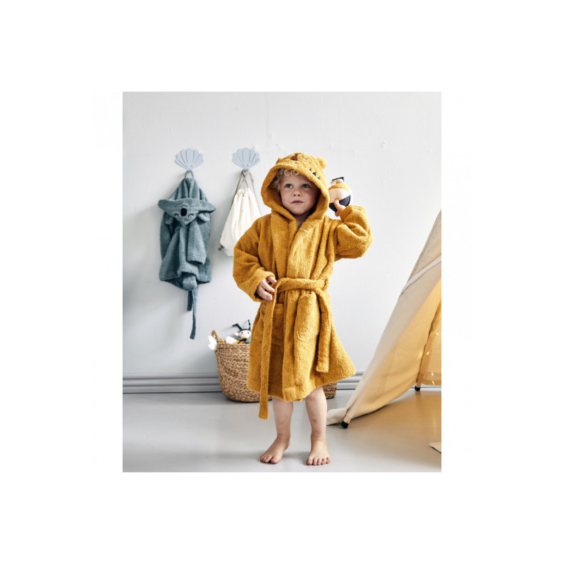Roommate - Bathrobe - TIGER, ochre (1-2 years)