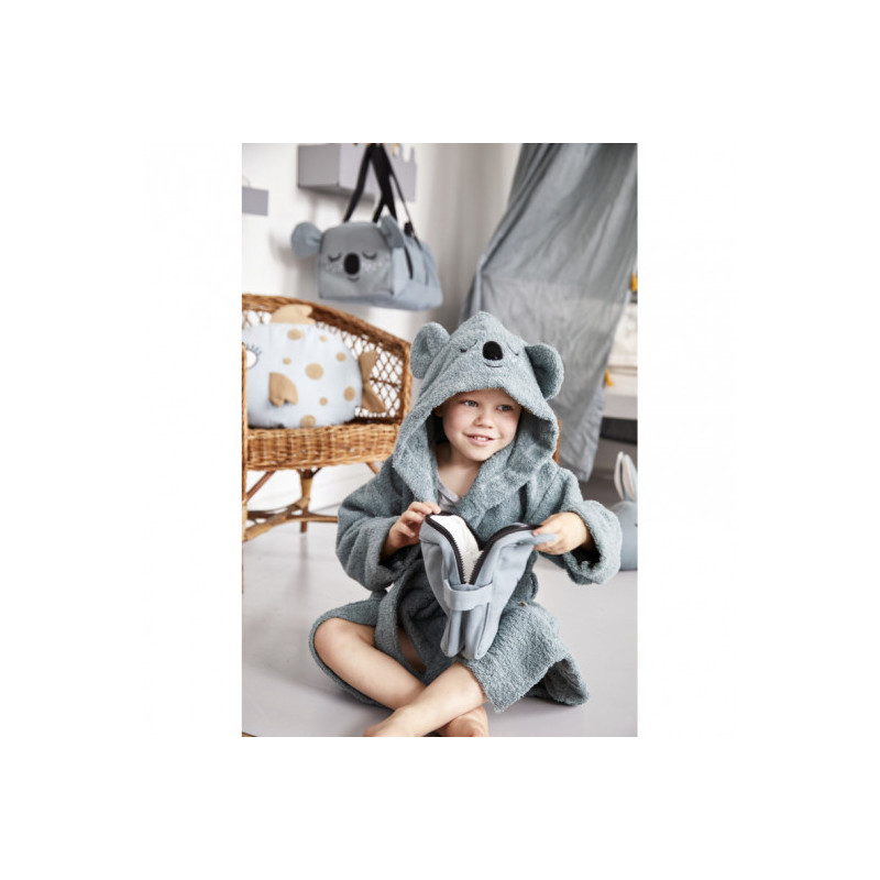 Roommate - Bathrobe - KOALA, sea grey (1-2 years)