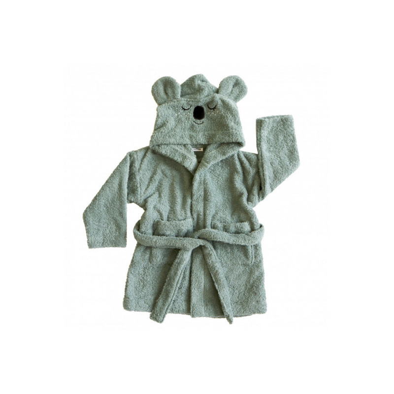 Roommate - Bathrobe - KOALA, sea grey (1-2 years)