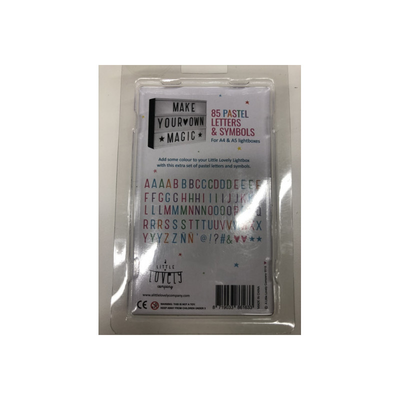 A little lovely company - Letter set pastel lightbox