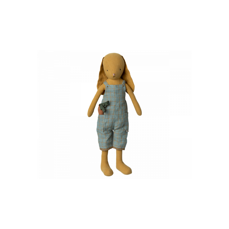 Maileg - Bunny size 3, Dusty Yellow med overall