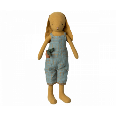 Maileg - Bunny size 3, Dusty Yellow med overall
