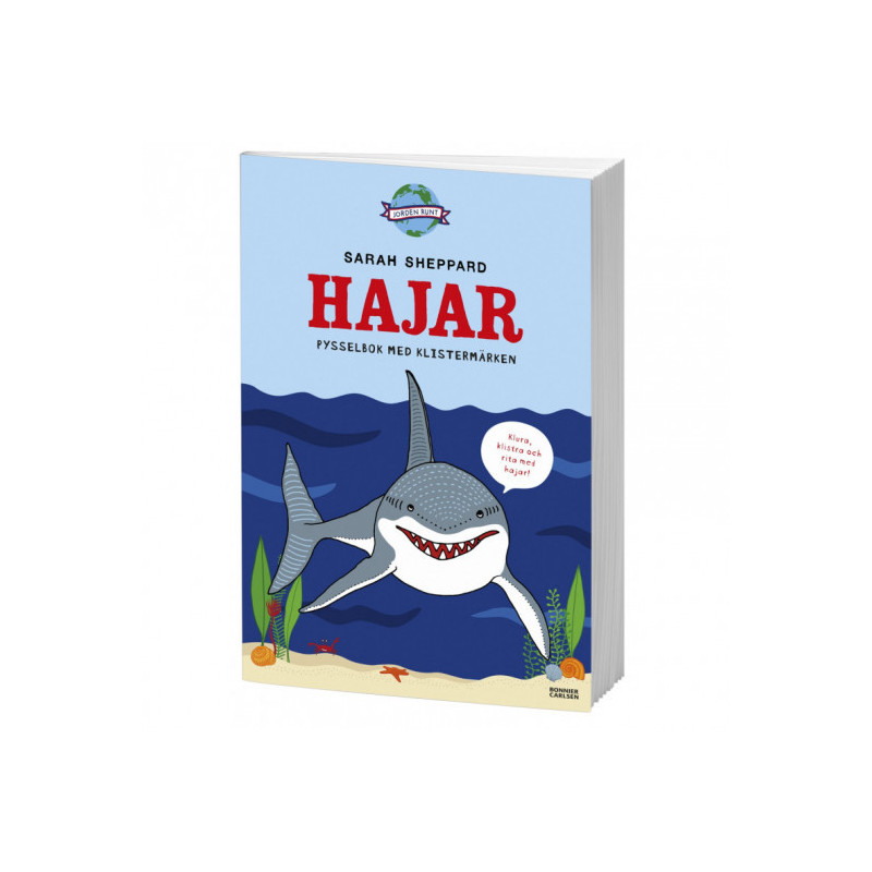 Bonnier - Jorden runt. Hajar - Pysselbok med klistermärken