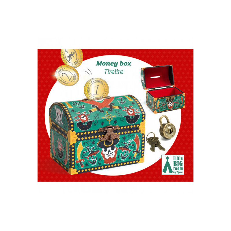 Djeco - Money Box, Pirate