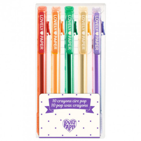 Djeco - 5 pop wax crayons