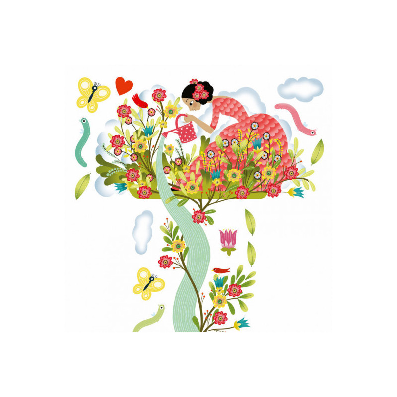 Djeco - Height chart - Young girl in the garden