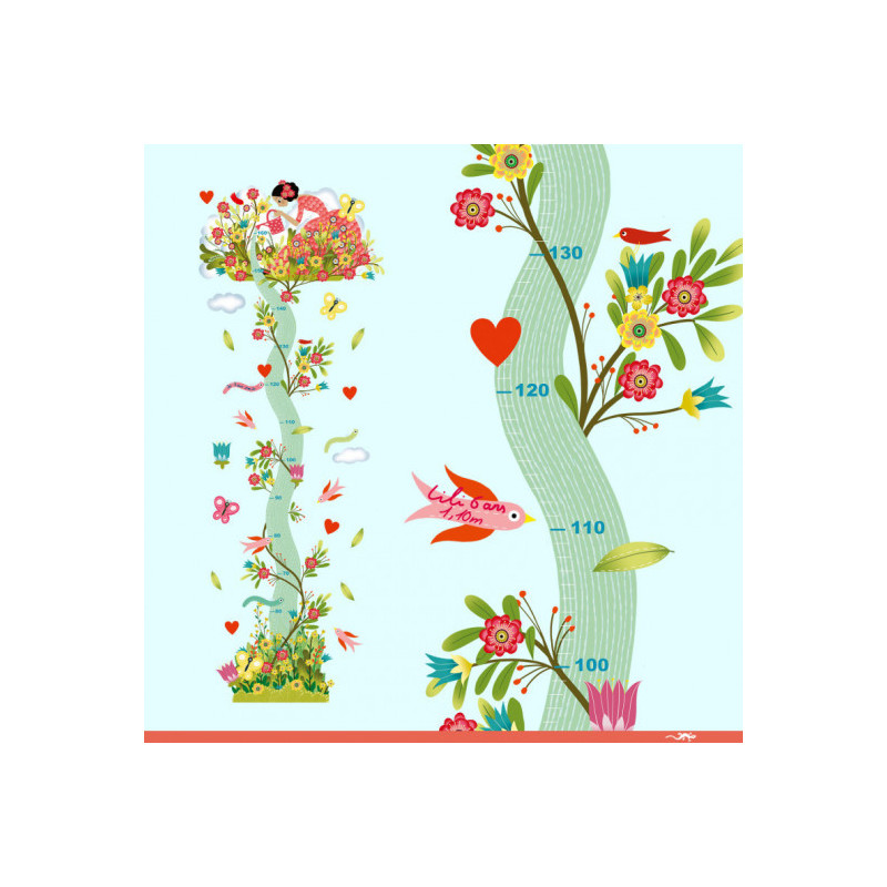 Djeco - Height chart - Young girl in the garden