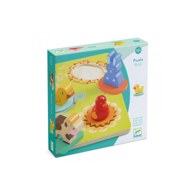 Djeco - Duck & friends Puzzle, 5 pcs