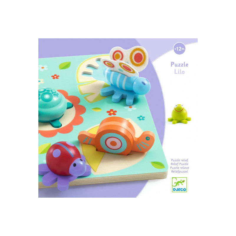 Djeco - Turtle & frirends Puzzle, 5 pcs