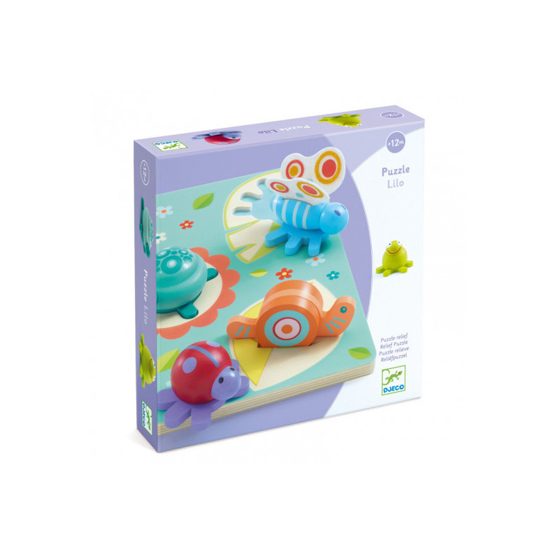 Djeco - Turtle & frirends Puzzle, 5 pcs