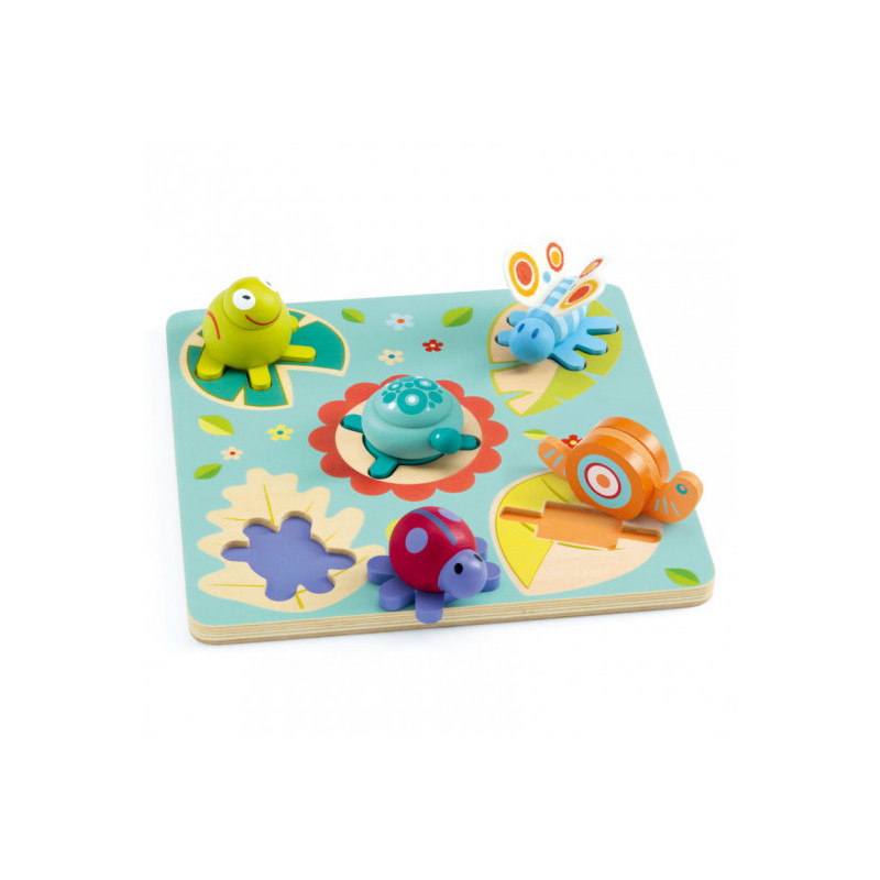 Djeco - Turtle & frirends Puzzle, 5 pcs