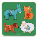 Djeco - Family Farm Puzzle, 4 pcs