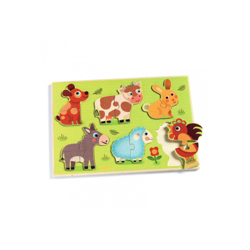 Djeco - Coucou-cow, 12 pcs