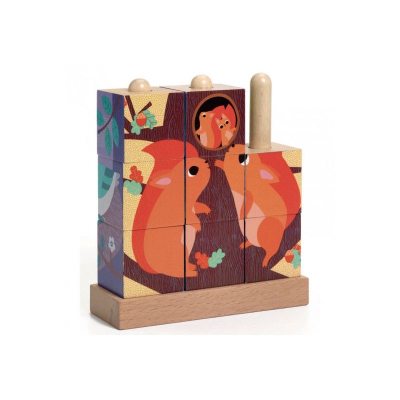 Djeco - Puzz-Up Forest, 9 kuber (36 sidor)