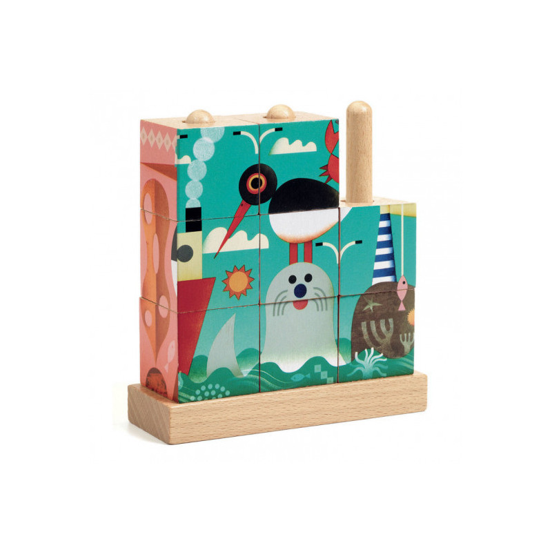 Djeco - Puzz-Up Sea, 9 kuber (36 sidor)