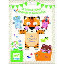 Djeco - Inbjudningskort, Wild animals (8 st)
