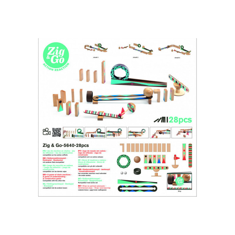 Djeco - Zig & Go - 28 pcs