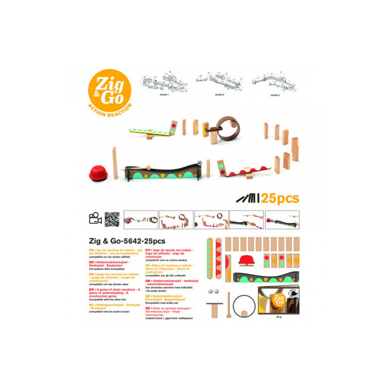 Djeco - Zig & Go - 25 pcs