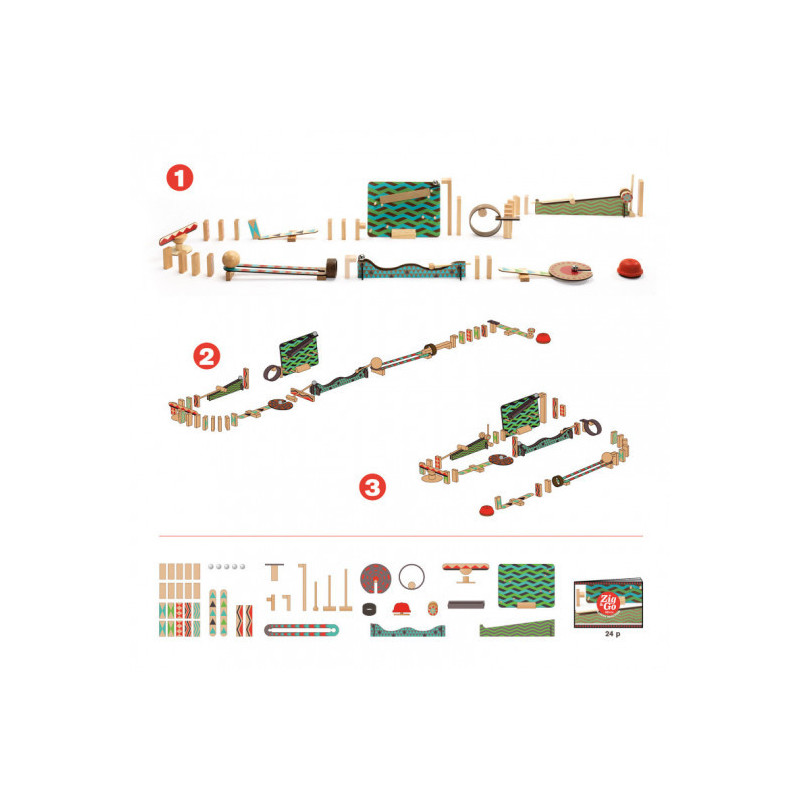 Djeco - Zig & Go - 48 pcs - Big Boum Wall