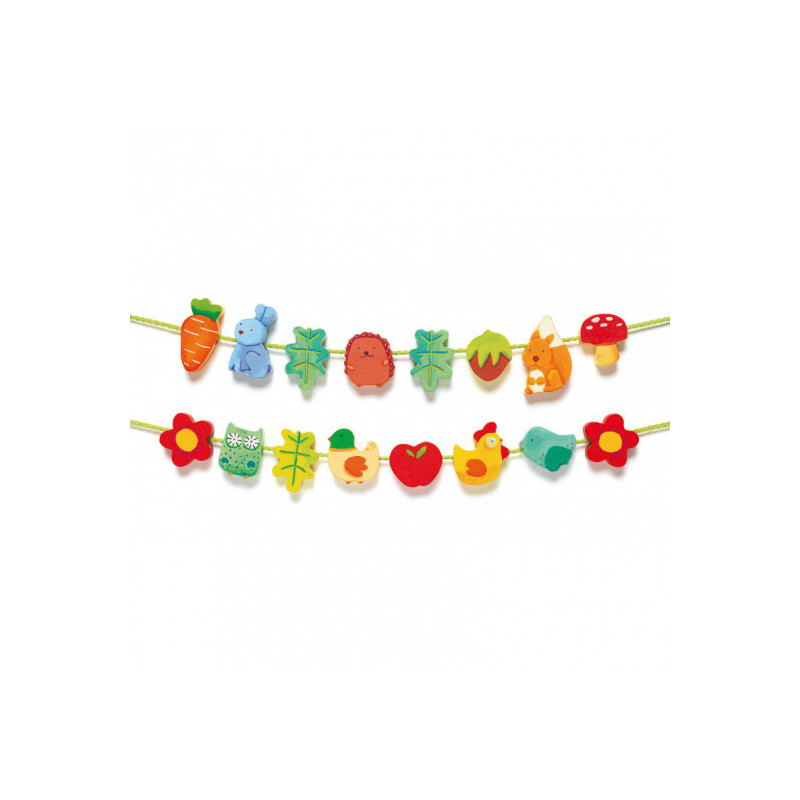 Djeco - Wooden beads - Filanature