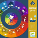 Djeco - Giant Puzzle Colors, 37 pcs