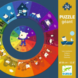 Djeco - Giant Puzzle Colors, 37 pcs