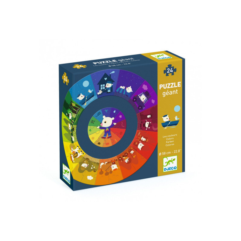 Djeco - Giant Puzzle Colors, 37 pcs