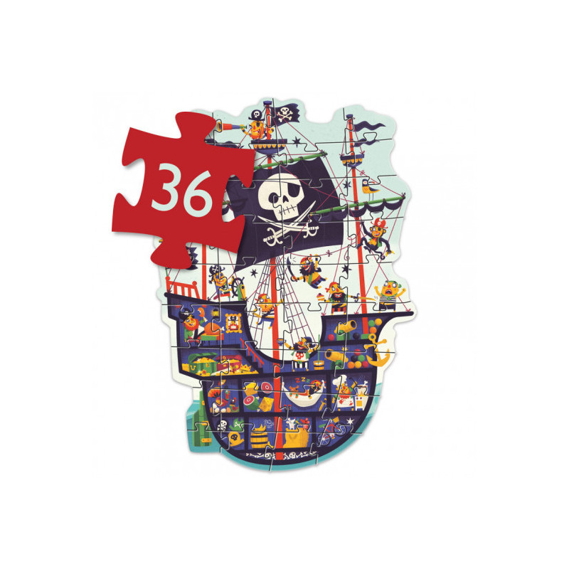 Djeco - The pirate ship - 36 pcs