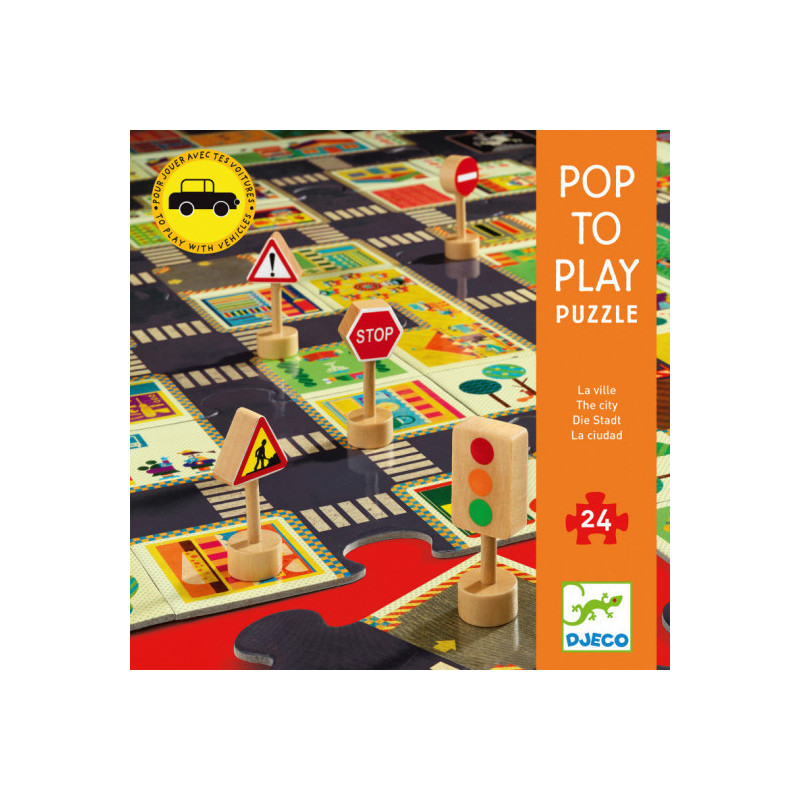 Djeco - Puzzle, The city, 24 pcs
