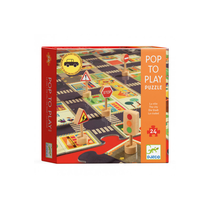 Djeco - Puzzle, The city, 24 pcs