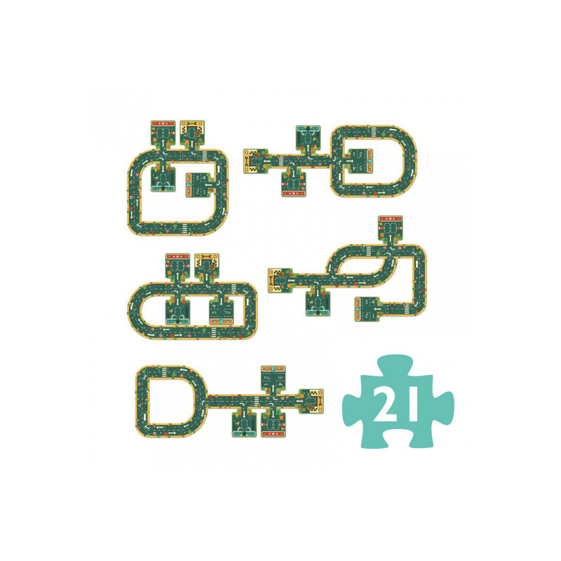 Djeco - Road, 21 pcs