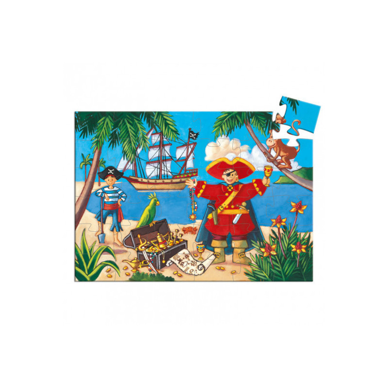 Djeco - Pirate treasure Puzzle,  36 pcs