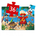 Djeco - Pirate treasure Puzzle,  36 pcs