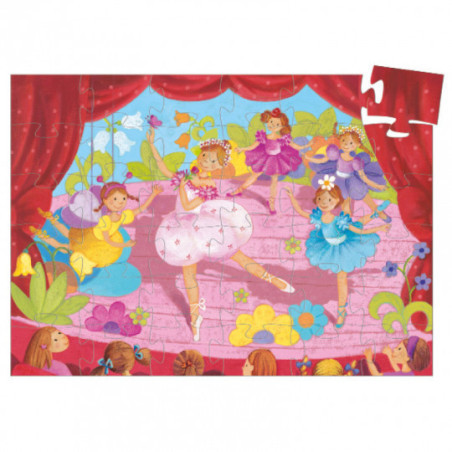 Djeco - Ballerina and flower Puzzle, 36 pcs
