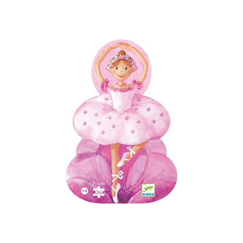 Djeco - Ballerina and flower Puzzle, 36 pcs