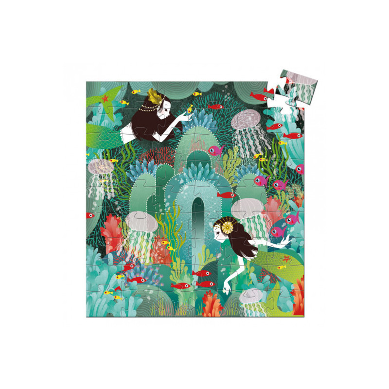 Djeco - Siluettepussel, Aquatic paradise, 54 pcs