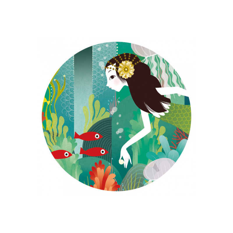 Djeco - Siluettepussel, Aquatic paradise, 54 pcs