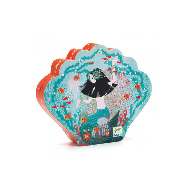 Djeco - Siluettepussel, Aquatic paradise, 54 pcs